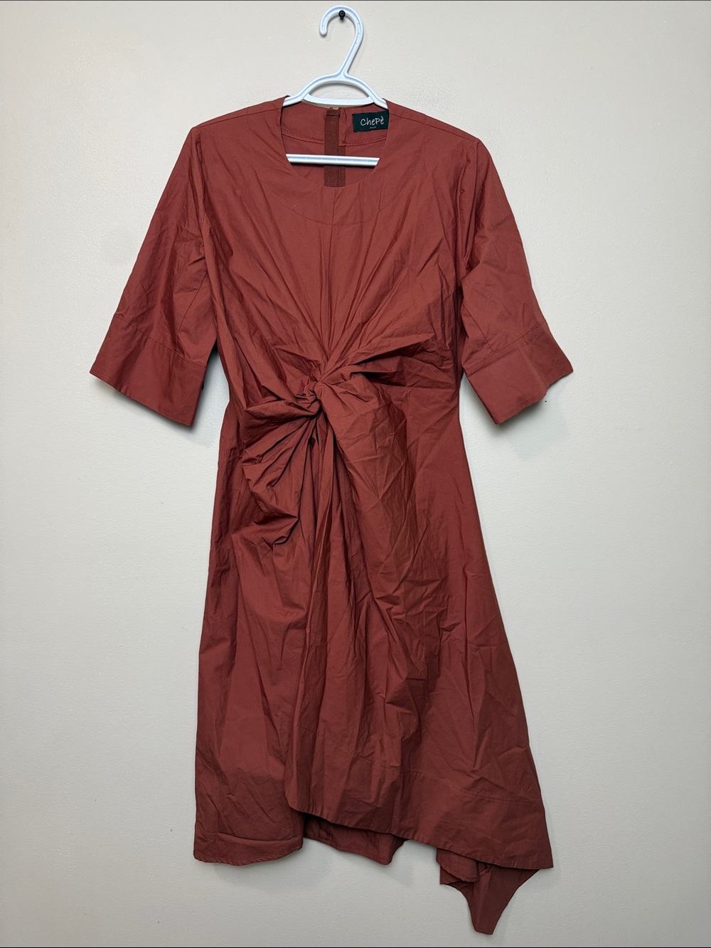 Chepe Italy Rust Knot-Front Dress size S